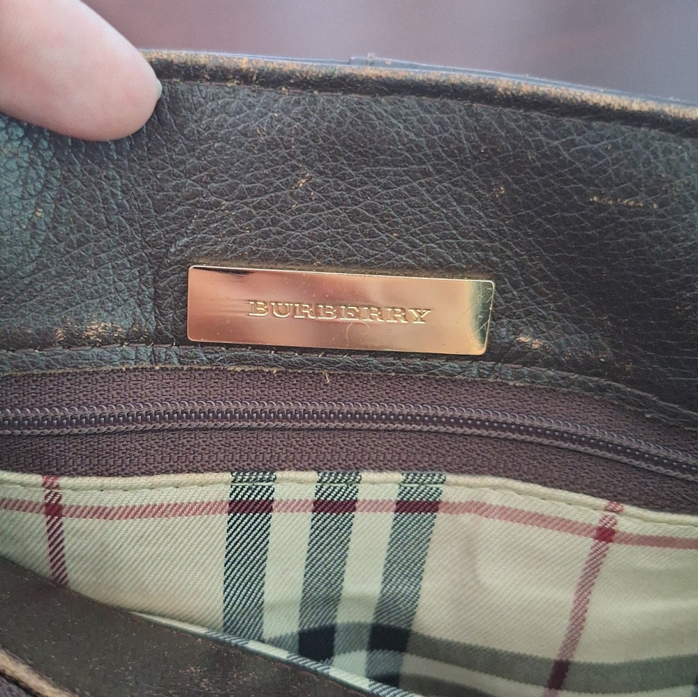 Burberry Brown Mini Bag with Gold-Tone Hardware - Picture 11 of 12
